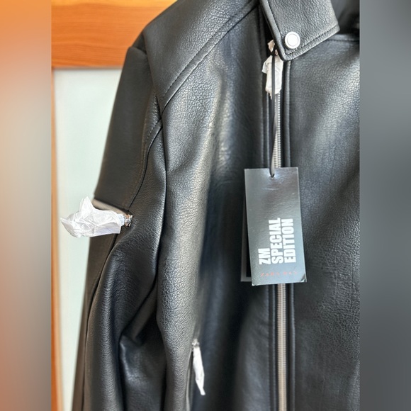 Zara Faux Leather Biker Jacket - Picture 8 of 8